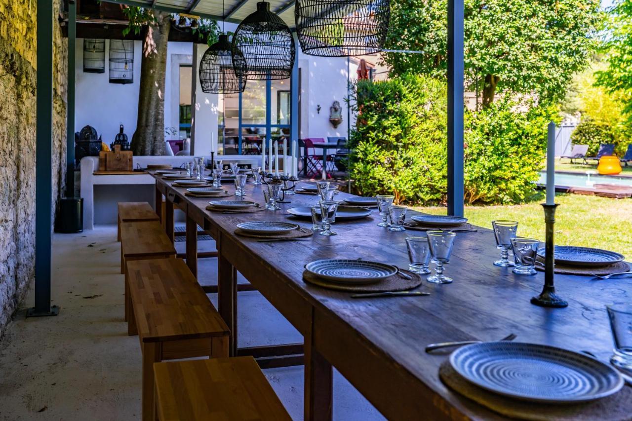 Mas Bleu Villa Sommieres Bagian luar foto