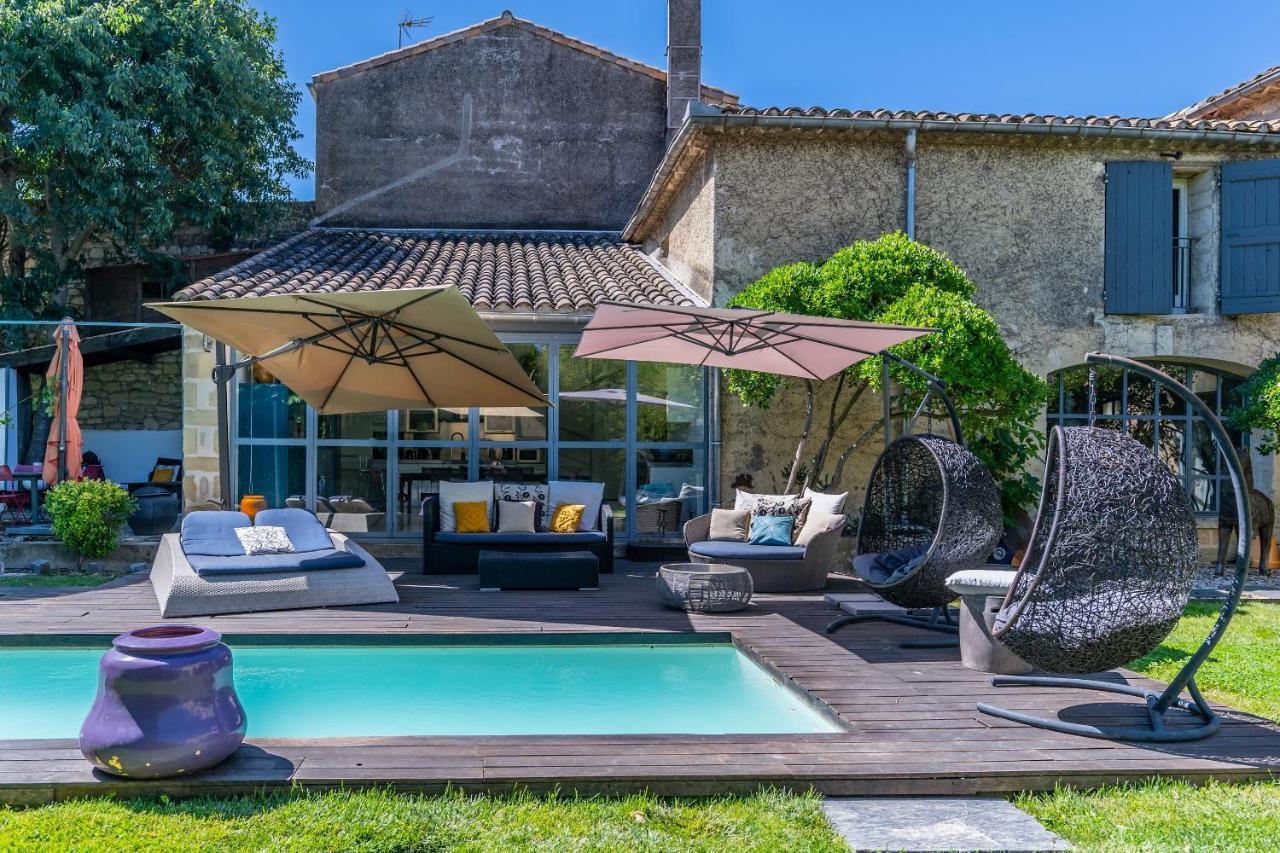 Mas Bleu Villa Sommieres Bagian luar foto