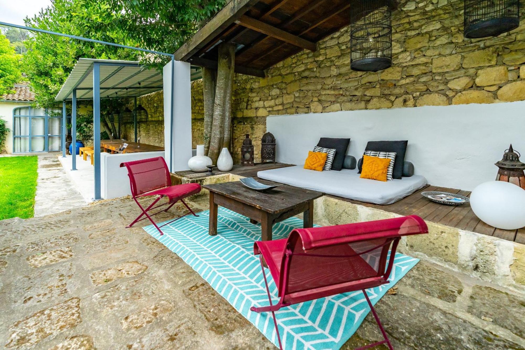 Mas Bleu Villa Sommieres Bagian luar foto