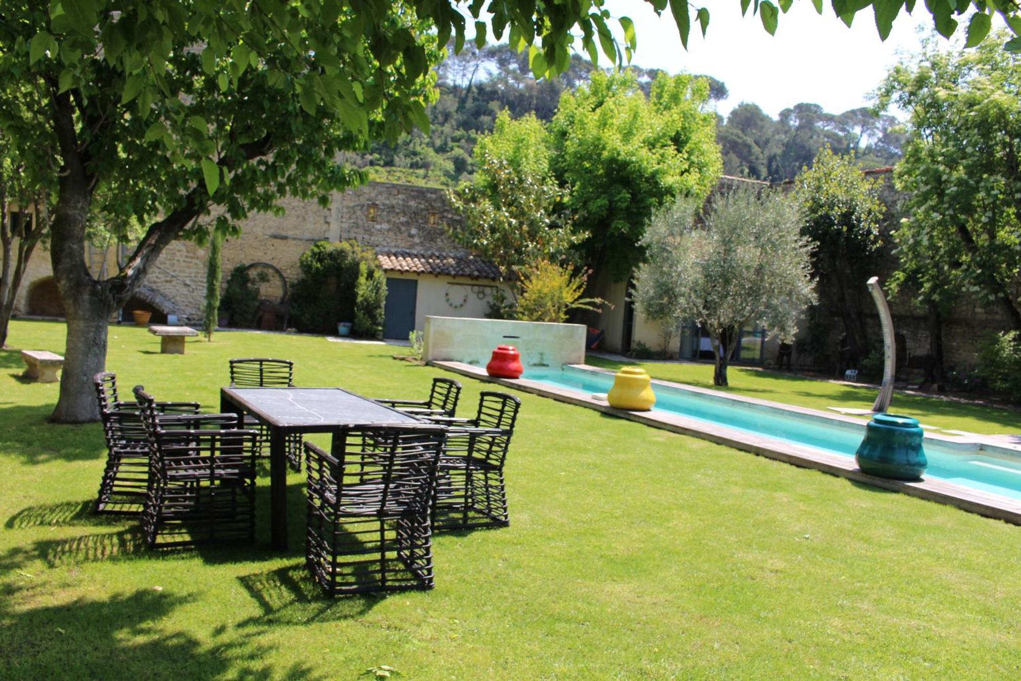 Mas Bleu Villa Sommieres Bagian luar foto