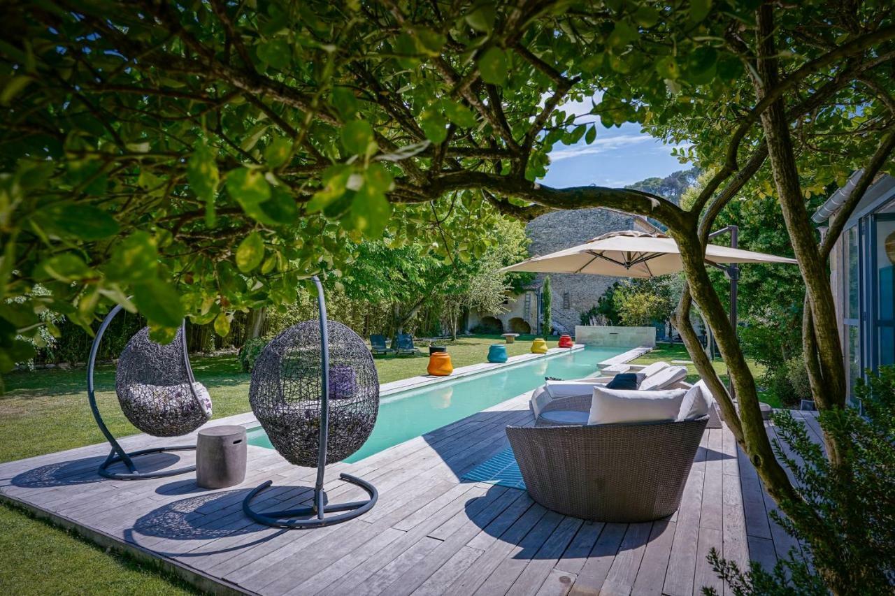 Mas Bleu Villa Sommieres Bagian luar foto