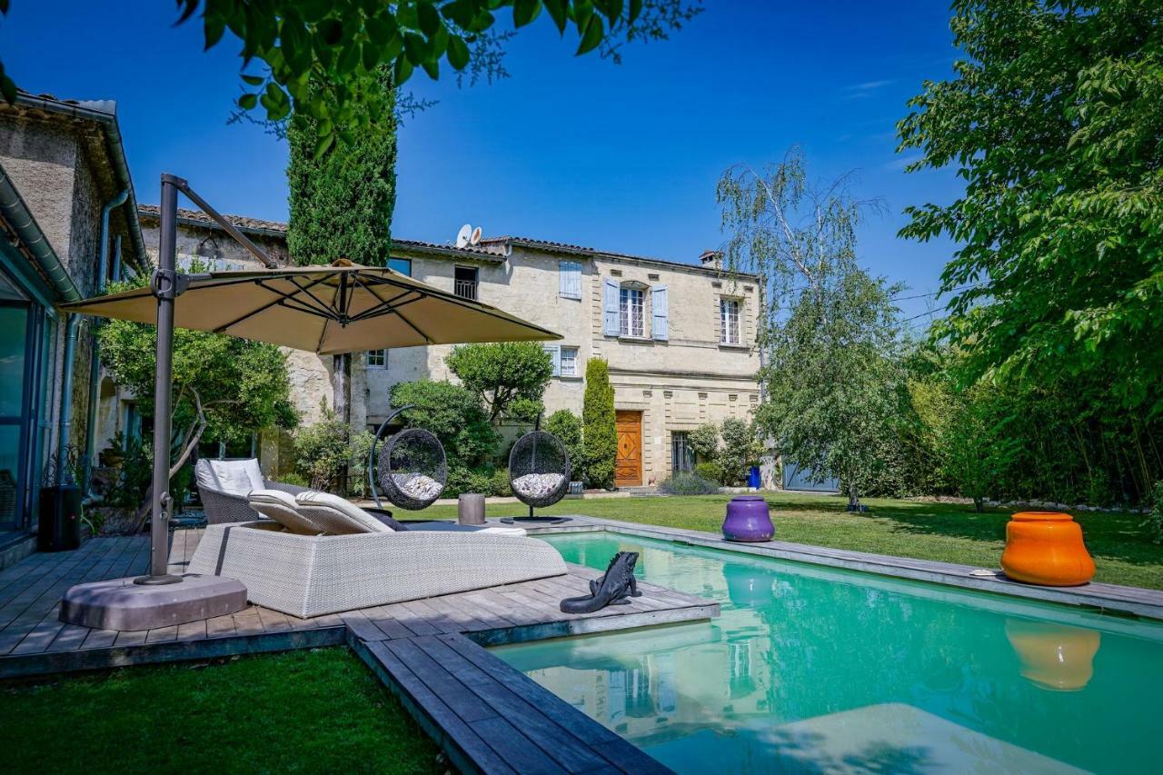 Mas Bleu Villa Sommieres Bagian luar foto